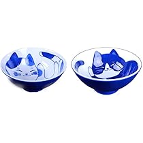 LOVE LOVE JAPAN Dessert Sushi Soy Sauce Salad Ceramic Plates Cats Design Set Of 5 Made In Japan 5 Cats 4.7in - View #5