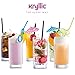 Kryllic Reusable Plastic Cups - Plastic Tumblers - Acrylic Cups For Kitchen 16oz- Clear Highball Plastic Tumbler Set of 6 Plastic Tumblers Dishwasher Safe, Bpa Free, Cups For Kitchen - Plastic Glasses