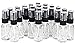 Vivaplex, 24, Clear, 15 ml (1/2 oz) Glass Bottles, with Black Fine Mist Sprayer's