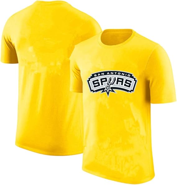 Amazon Tシャツnbaスパーズ スポーツジャージプリント男バスケットボール半袖クラブユニセックスストリートティーンエイジャーカジュアルハーフスリーブtシャツユーススポーツ Tシャツ カットソー 通販
