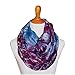 Scarf_tradinginc® Cotton Floral Paisley Light Weight X-large Infinity Scarf (Cotton Flower Burgundy Denim)