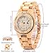 GBlife Bewell ZS-100BL Women Wooden Quartz Watch Metal Case Retro Wrist Watch (MAPLE WOOD)