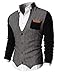 H2H Mens Casual Slim Fit Knitted Cardigan Herringbone Patterned With Pocket