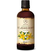 AROMATIKA St Johns Wort Infused Oil 3.4 Fl Oz - 100ml - Hypericum Perforatum - 100% Pure & Natural - St. John's Wort Oil for Intensive Care Face - Body - Skin - Hair - Massage - Great w/Essential Oil
