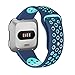 Compatible for Fitbit Versa | Soft Silicone Replacement Sport Band for New Fitbit Versa Smart Watch (Blue/Teal, Small)