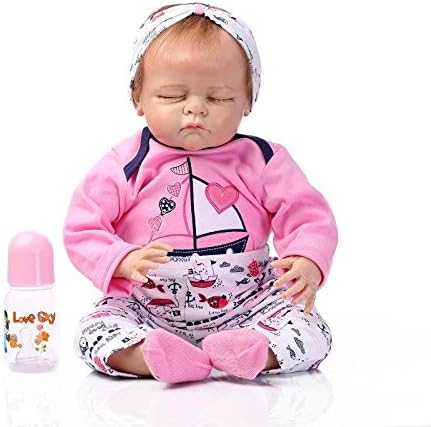 Hbtoys 22" Gentle Touch Alive Realistic Interactive Solid Silicone Newborn Baby Dolls