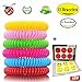Mosquito Repellent Bracelet For Kids, Adults & Pets - Travel Insect Repellent Design For Maximum Protection Against Bugs, Pests, Waterproof - 12 Pack with FREE BONUS 6 Emoji Patches 100% Safe