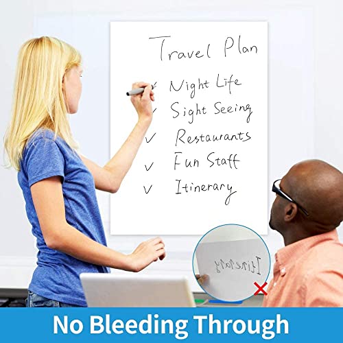 AFMAT Sticky Easel Pad, UPGRADED Chart Paper for Teachers, Large Self Stick Flip Chart Easel