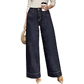 Women's High Waisted Wide Leg Jeans - Stretchy Straight Leg Denim Pants, 2025 Trendy Casual Comfort Fit