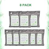 Comfy mee Activated Bamboo Charcoal Deodorizer Bags, Oder Absorber Eliminator, Natural Air Purifying Fresheners,Moisture Remove for Home, Car, Closet, Bathroom (8 Pack, 200g Each)