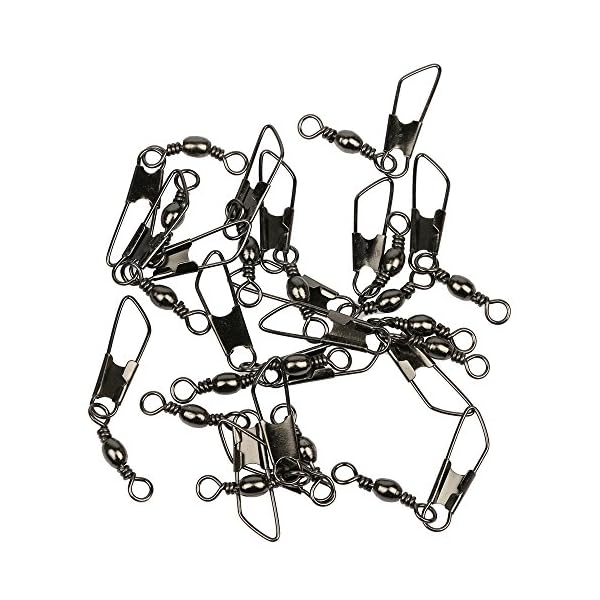 SHELURE-Fishing-Line-to-Hook-Clip-Connector-Swivels-20-75LB-Pack-of-100