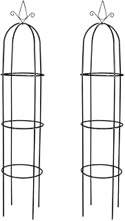 vidaXL 2x Rosensäule Metall Rosenbogen Rosenturm Rankgitter Rankhilfe Spalier
