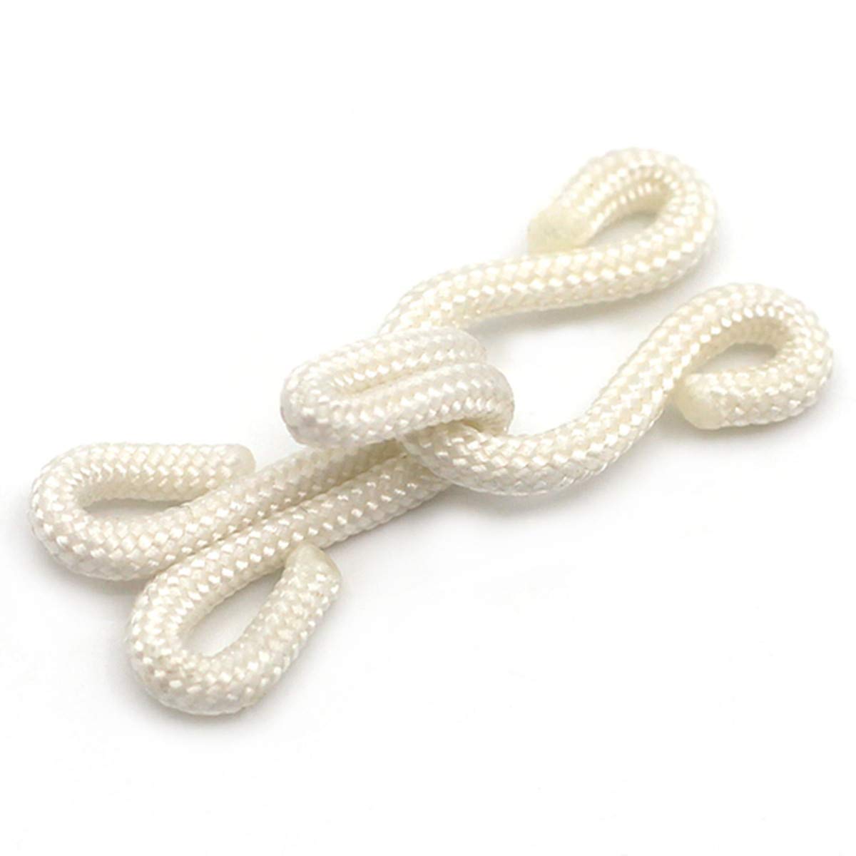 Flying Horse66 10 Sets White Covered Hook and Eye Fastenings Sewing Closure for Fur Coat Jacket (30mm)