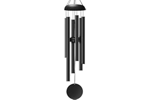 Litu Wind Chimes Outdoor Decor, 32 Inches Deep Tone Windchimes with 6 Thickened Aluminum Tubes, Large Metal Wind Chimes for O