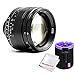 7artisans 50mm F1.1 Large Aperture Portrait Fixed Focus Lens for Leica M-Mount Cameras and Sony E-Mount Cameras with Caden Lens Pouch Bag (Black)