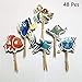 Finduat 48 Pcs Finding Nemo Themed Ocean Sea Animal Cake Cupcake Toppers for Kids Birthday Party Baby Shower Cake Decorative