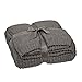 Barefoot Dreams CozyChic Ribbed Throw Blanket, Color: Charcoal