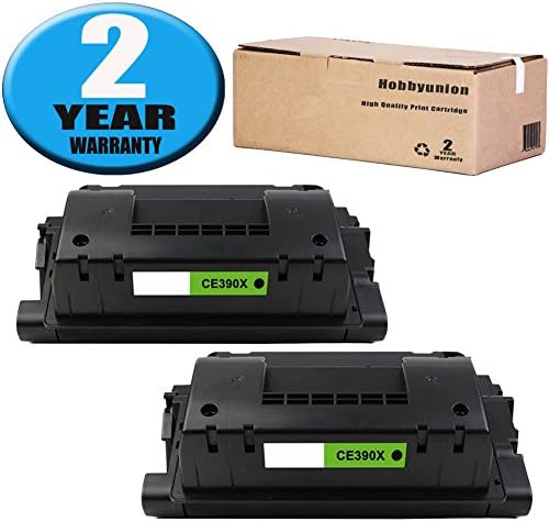 CE390X Toner Cartridge 2 Pack Compatible for 90X CE390X Toner, Hobbyunion Brand