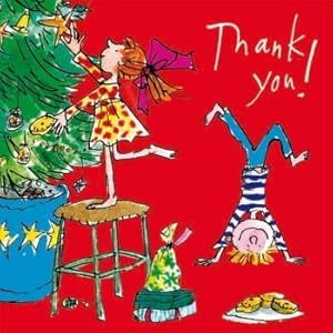 Quentin Blake Christmas Thank You Cards - Pack of 10 