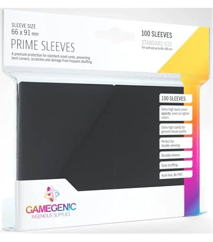 Amazon.com: Matte Prime Standard-Sized Card Sleeves | 100 Pack of 66 mm by  91 mm Card Sleeves | Premium Quality Card Game Holder | Use with TCG and  LCG Games