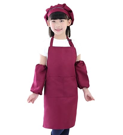 Amazon Gespout エプロン 子供 おしゃれ 女の子 男の子 調節可能 撥油