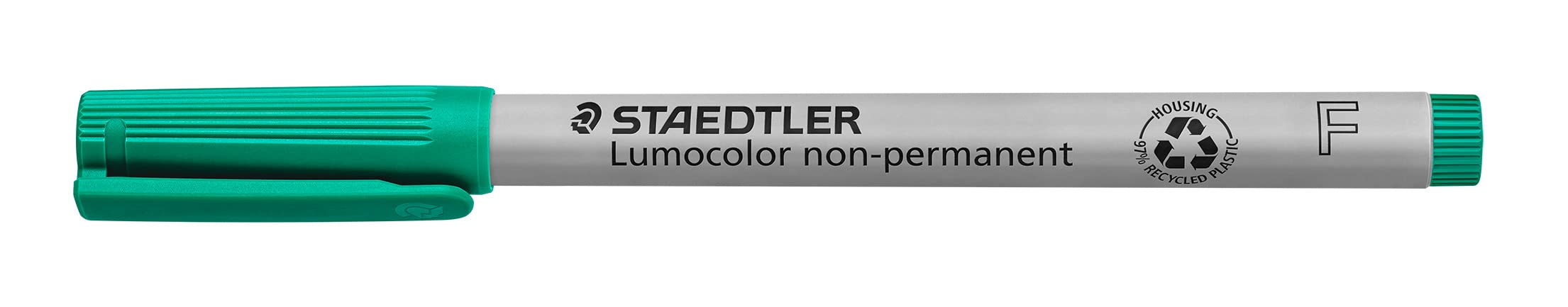 STAEDTLER 316-5 Lumocolor Non-Permanent Pen, Fine Line Width, 0.6mm - Green (Box of 10)