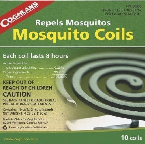WallEc(TM) Coghlan's 8686 Mosquito Coils Case of 60 Six Hour Burn Time Kills &amp; Repels
