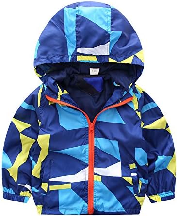 C360 Baby Kid Girl And Boy Outerwear Windbreaker Waterproof Raincoat Hooded Jackets Coat 2-7 Years (90, Color5)