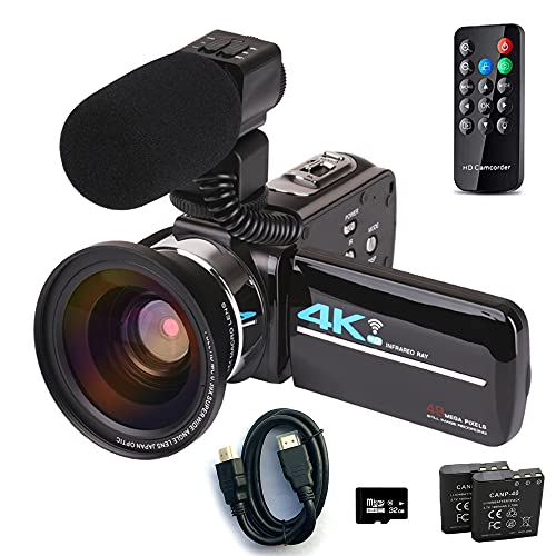 4K HD Digital Video Camcorders, Ultra HD 48MP 30FPS 16X Digital