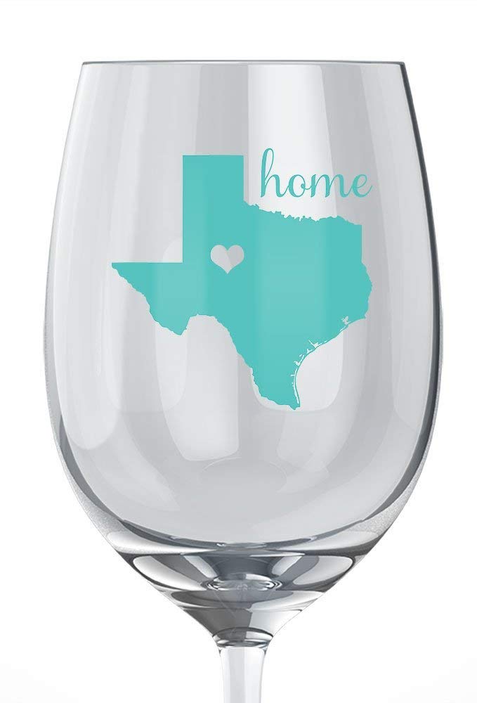 Texas Home Wine Glass Handmade
