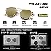 CGID Steampunk Sunglasses with Clip-on Polarized Metal Retro Circle Double Lens UV400 Vintage Round Mirror Lens Men and women