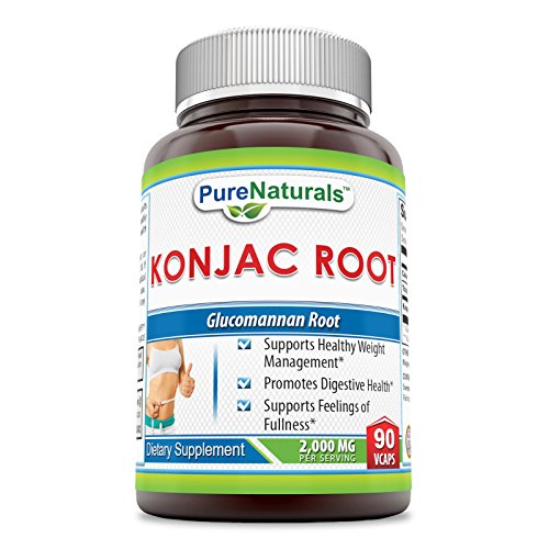 Pure Naturals Konjac Root Glucomannan, 2000 mg, 90 Veg Capsules