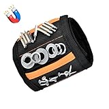 VTOSEN Upgraded Magnetic Wristband with 15PCS Powerful Magnet and Adjustable Velcro Strap for Holding Screws, Bolts, Nails, Drill Bits, and other Small Mental Tools, Perfect for DIY Handyman Men Women