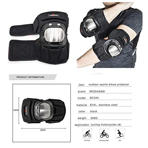 image for Wolfbike WOSAWE Motorbike Protective Gear, Adult Adjustable Knee Elbow
