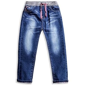 LITTLE-GUEST Little Girls’ Jeans Kids Clothes Drawstring Waistband Denim Pants G119 www.denim.fit