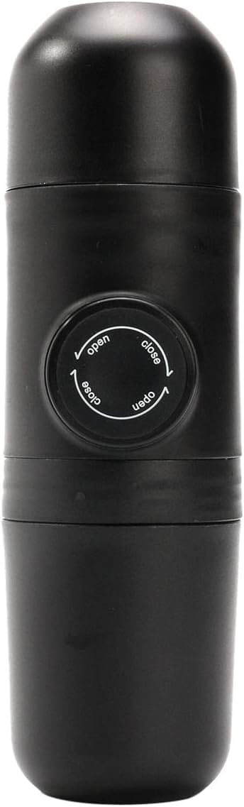 Shotbow Portable Espresso Maker Manual Coffee Machine Mini Hand Operated Compact Travel Coffee Maker, Compatible with Ground Coffee, Perfect for Camping,Travel, Outdoor, Home and Office (Black)
