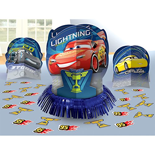 Amscan Cars 3 Table Decorating Kit 23 Piece Centerpiece
