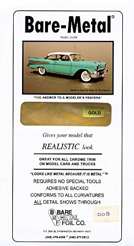Gold Bare-Metal Foil Model Car Truck Kit Adhesive