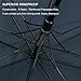 G4Free 62 Inch Automatic Open Golf Umbrella Sun Protection Windproof Oversize Large Waterproof Stick Umbrellas(Navy)