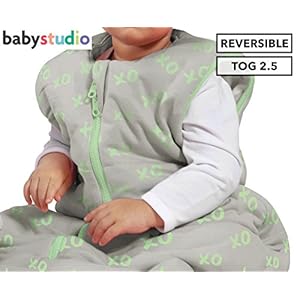 Baby Studio Winter Version 2.5 Tog XO Cotton Studio Bag for 6-18 Month Babies, XO Lime