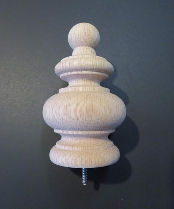 Large Wood Finial Bedpost Newel. 5 1/2 H x 3 3/4 W Choice