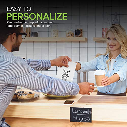 Stock Your Home 4 Lb White Paper Bags (250 Count) Eco Friendly White