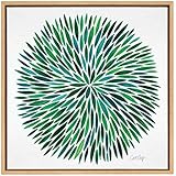Arte de lienzo enmarcado de planta de acuarela de Kate y Laurel Sylvie de Cat Coquillette 24 x 24 natural