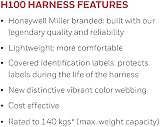 Miller H100 1 Point Safety Harness Universal Yellow 140kg Construction view 4