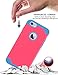 iPhone 6 Cases, Vogue Shop 2in1 Hybrid Hard PC Cover and Inner Soft Silicone Corner Protection High Impact Defender Combo Shell Phone Case for iPhone 6 6s 4.7 inch-Rose