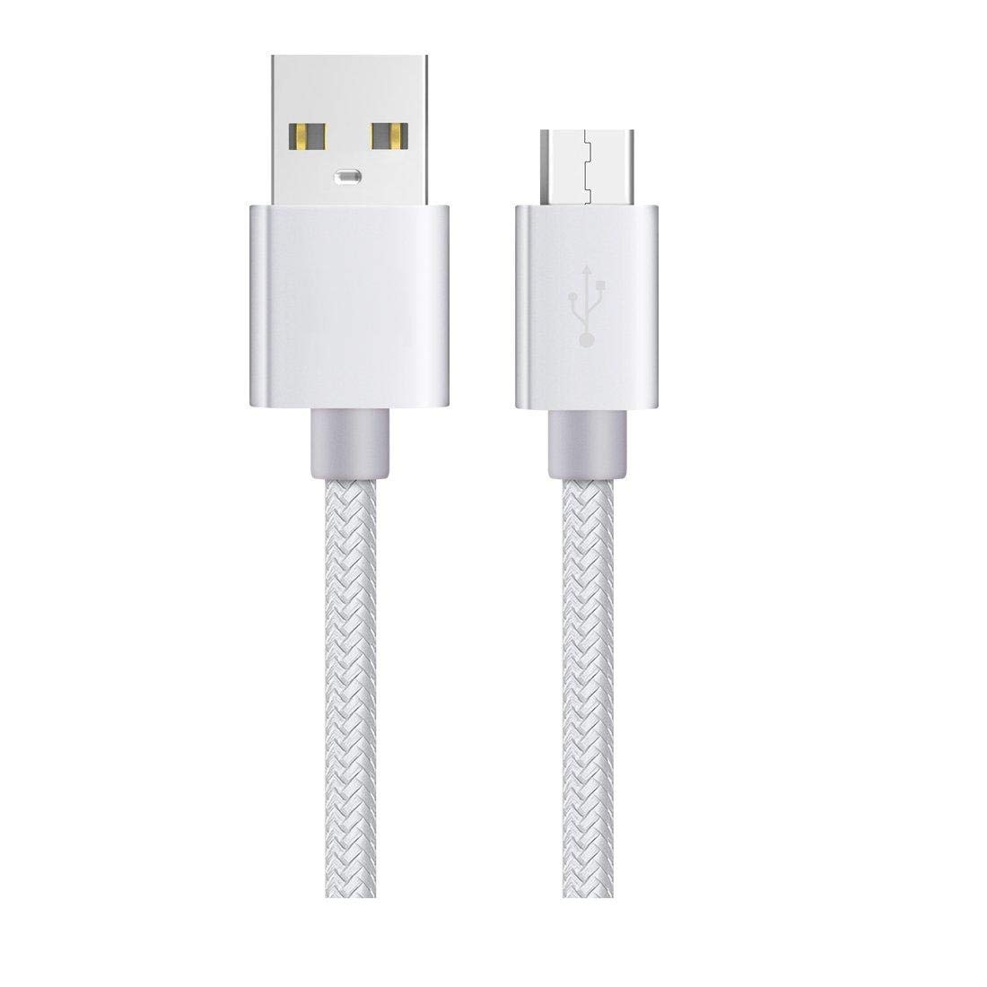 For Galaxy A10 Micro USB Cable Phone Charger Lead 2m Fast Charge Compatible With Samsung Galaxy A10 A7 2018 A6 A6+ J6 J6+ J4+. Charging Phone Wire sync Lead (2 metres) (Grey)