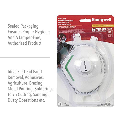 Honeywell SAFTFit Plus Disposable Lead Paint Removal P100 Respirator