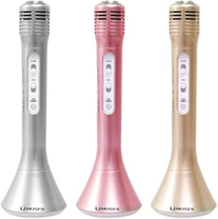Amazon Musesカラオケbluetoothマイクスピーカーマイクマイクbts 10km Karaoke Bluetooth Mic Speaker Mike Microphone Bts 10km Silver 並行輸入品 Muses ポータブルオーディオアクセサリ
