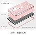 DUEDUE S9 Plus Case, Galaxy S9 Plus Case, Glitter Sparkle Bling Heavy Duty Hybrid Hard PC Cover Soft TPU Bumper Shockproof Full Body Protective Cases for Samsung Galaxy S9 Plus for Women, Rose Gold