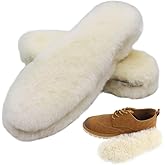 Bacophy 2 Pairs Genuine Thick Sheepskin Fleece Insoles for Women, Premium Warm Fluffy Wool Replacement Cozy Breathable Inner Soles for Shoes Boots Slippers Women Size 8